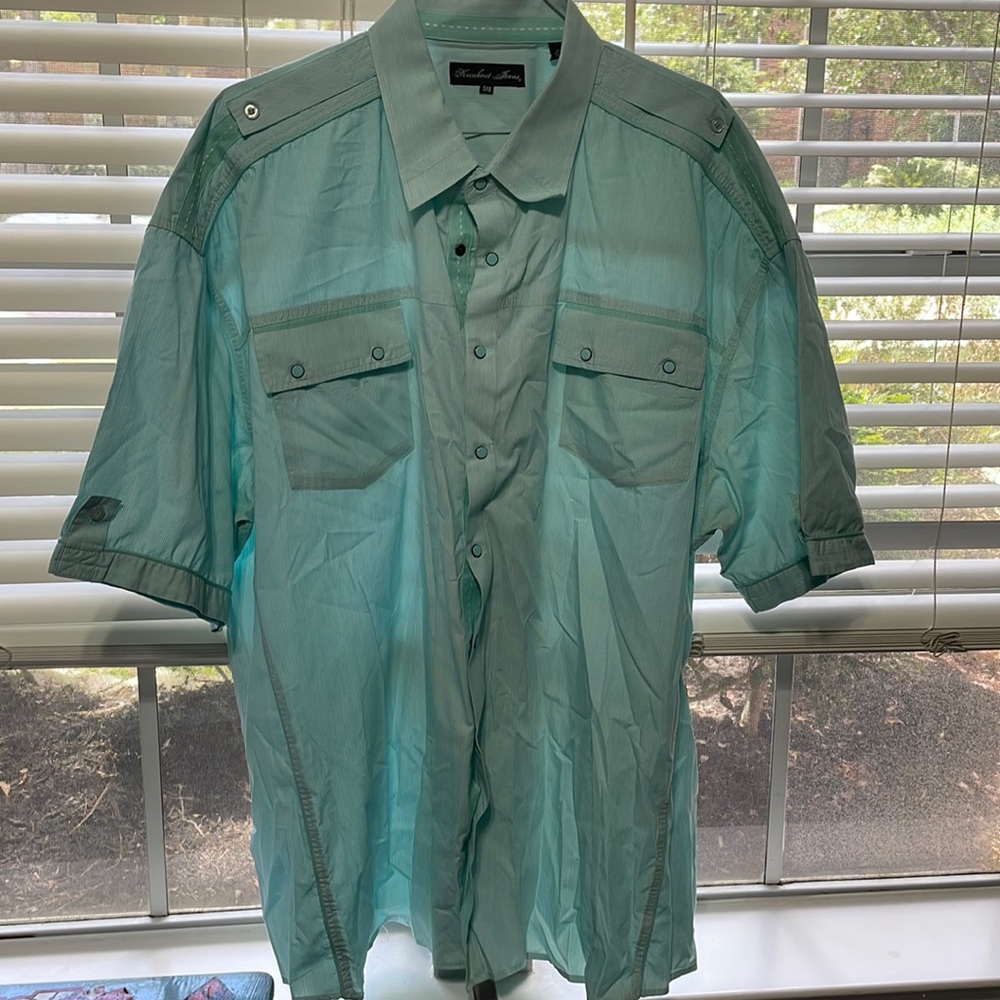 Knockout jeans button down shirt